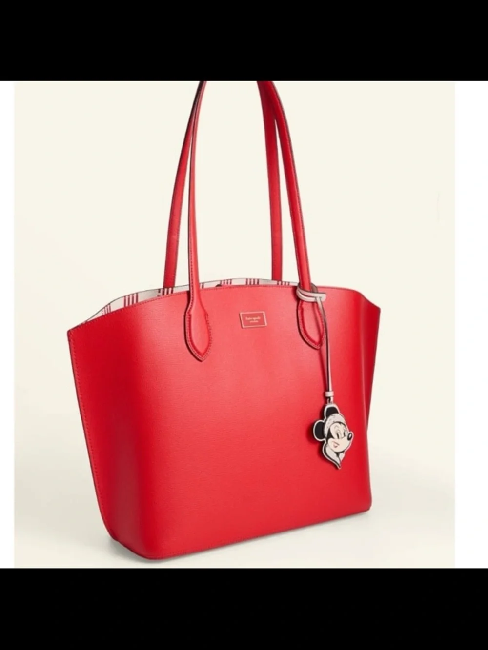NWT Kate spade NY collection Disney top handle leather tote red large bag